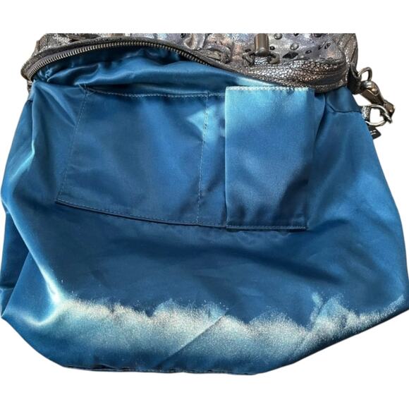 COACH Limited ED‎ KRISTIN GRAY METALLIC SILVER GUNMETAL NUBUCK SUEDE BAG Purse - Picture 8 of 16